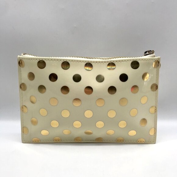 Kate Spade Cream And Gold Polka Dot Pouch - Picture 2 of 10